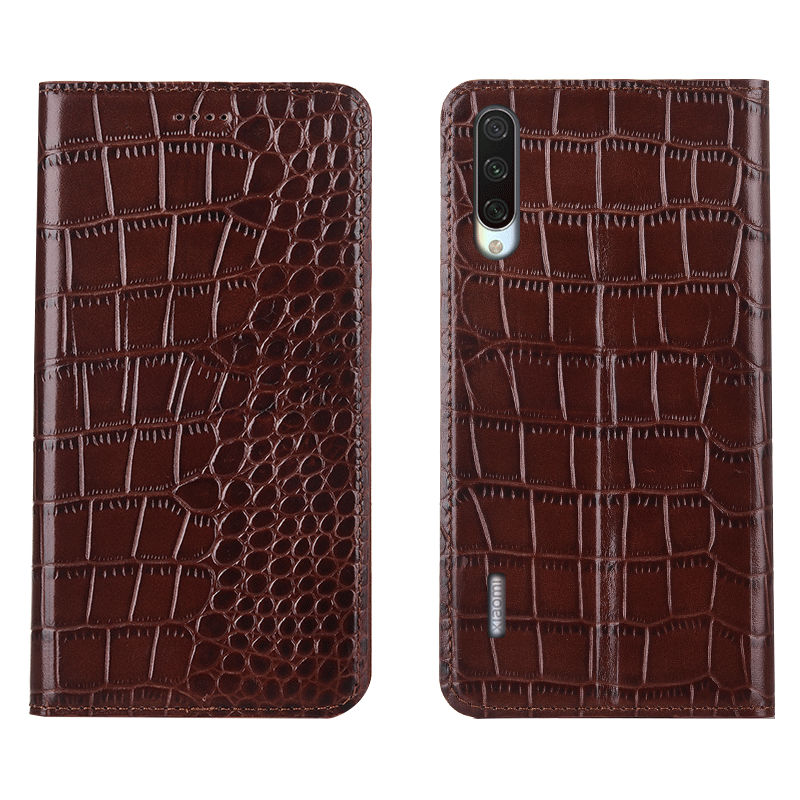 Étui Xiaomi Redmi Note 8t Crocodile Protection Téléphone Portable, Coque Xiaomi Redmi Note 8t En Cuir Incassable Beige