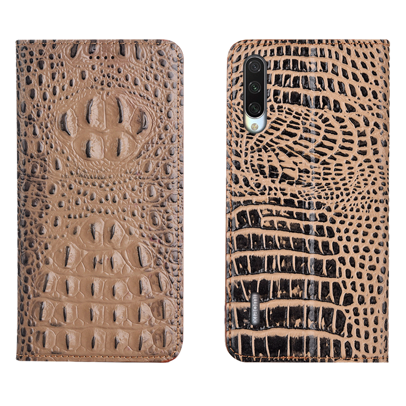 Étui Xiaomi Redmi Note 8t Incassable Protection Téléphone Portable, Coque Xiaomi Redmi Note 8t Crocodile Petit Beige Braun