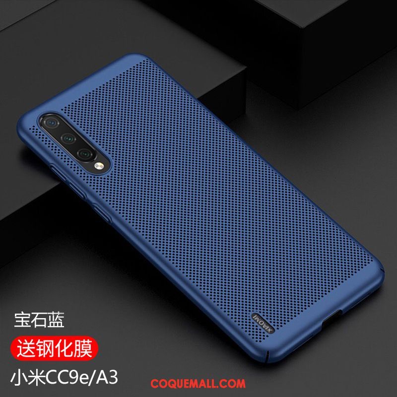 Étui Xiaomi Redmi Note 8t Mesh Refroidissement Incassable, Coque Xiaomi Redmi Note 8t Difficile Bleu Beige