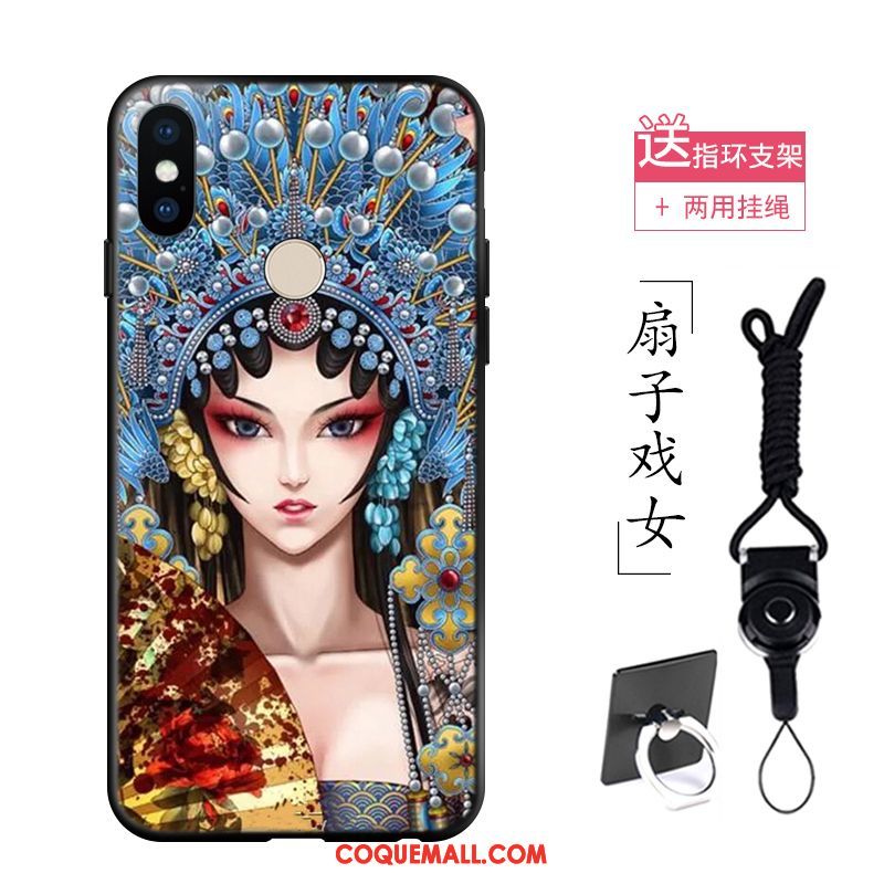 Étui Xiaomi Redmi S2 Bleu Tatouages Facebook, Coque Xiaomi Redmi S2 Rouge Style Chinois Beige