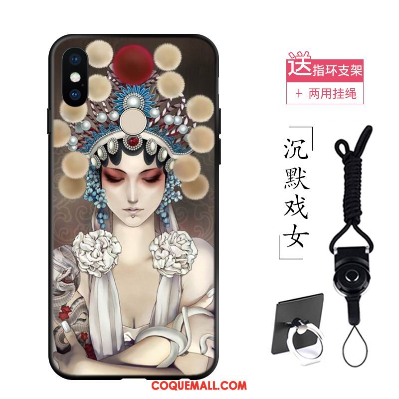 Étui Xiaomi Redmi S2 Bleu Tatouages Facebook, Coque Xiaomi Redmi S2 Rouge Style Chinois Beige