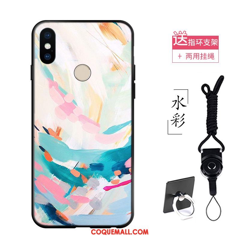 Étui Xiaomi Redmi S2 Couleur Fluide Doux Peinture À L'huile, Coque Xiaomi Redmi S2 Silicone Art Beige