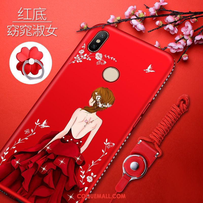 Étui Xiaomi Redmi S2 Fluide Doux Tout Compris Silicone, Coque Xiaomi Redmi S2 Rouge Incassable Beige