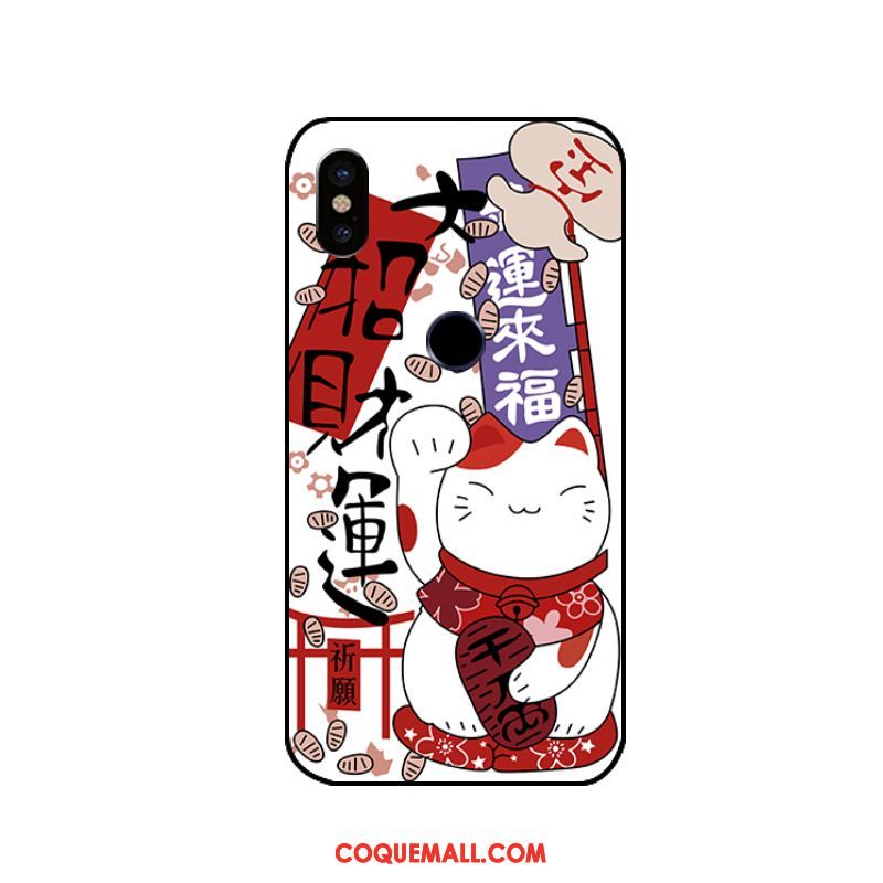 Étui Xiaomi Redmi S2 Gaufrage Protection Dessin Animé, Coque Xiaomi Redmi S2 Rouge Petit Beige