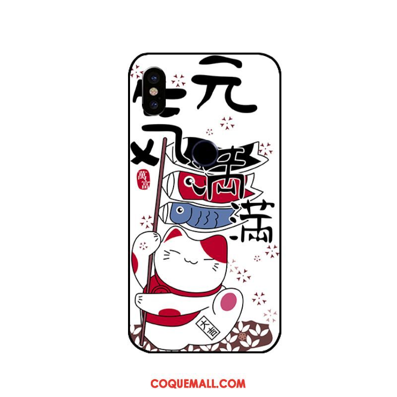 Étui Xiaomi Redmi S2 Gaufrage Protection Dessin Animé, Coque Xiaomi Redmi S2 Rouge Petit Beige