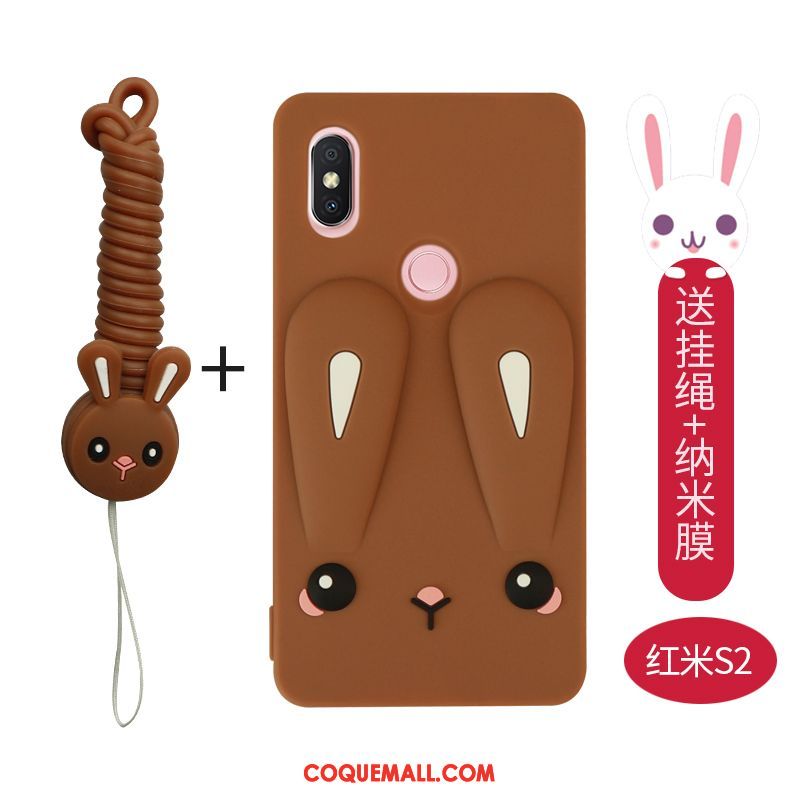 Étui Xiaomi Redmi S2 Marque De Tendance Silicone Créatif, Coque Xiaomi Redmi S2 Charmant Téléphone Portable Beige