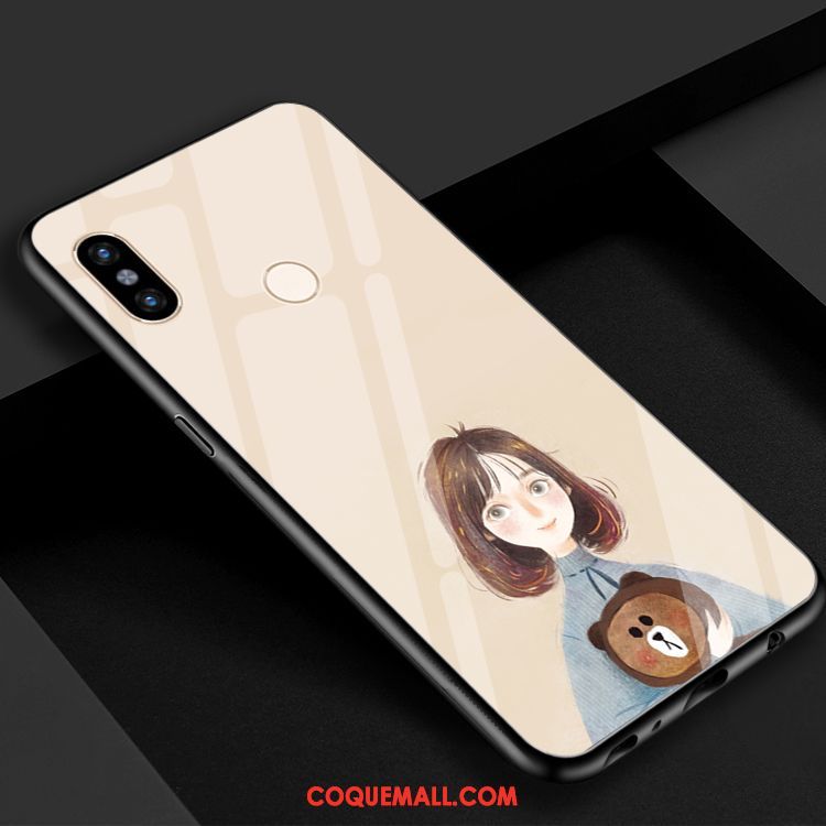 Étui Xiaomi Redmi S2 Miroir Simple Amoureux, Coque Xiaomi Redmi S2 Frais Téléphone Portable Beige