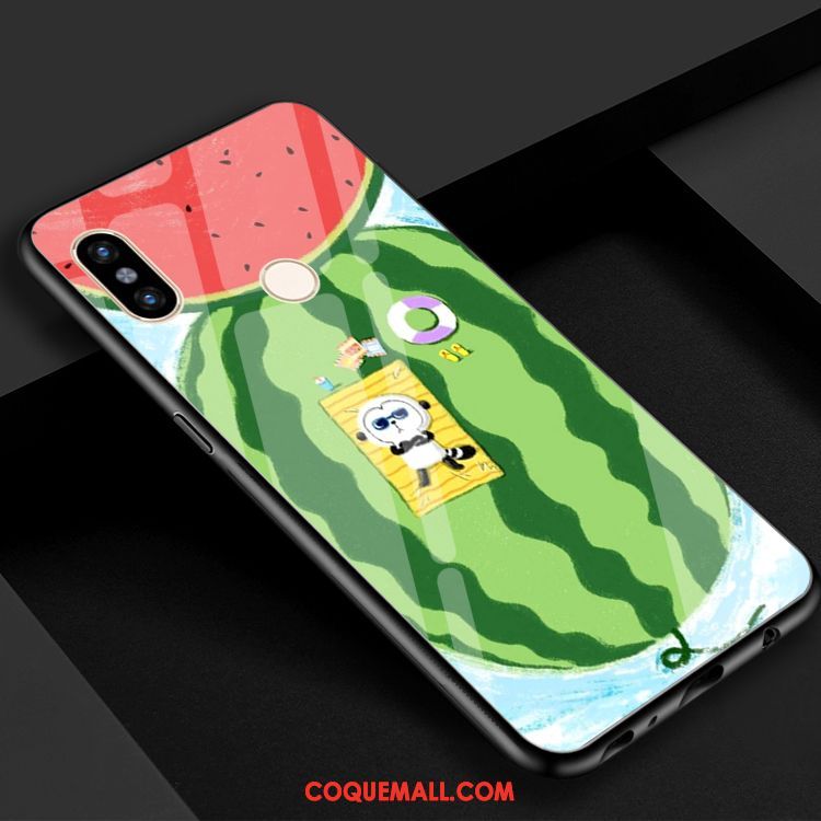 Étui Xiaomi Redmi S2 Miroir Vert Verre Trempé, Coque Xiaomi Redmi S2 Cool Petit Beige