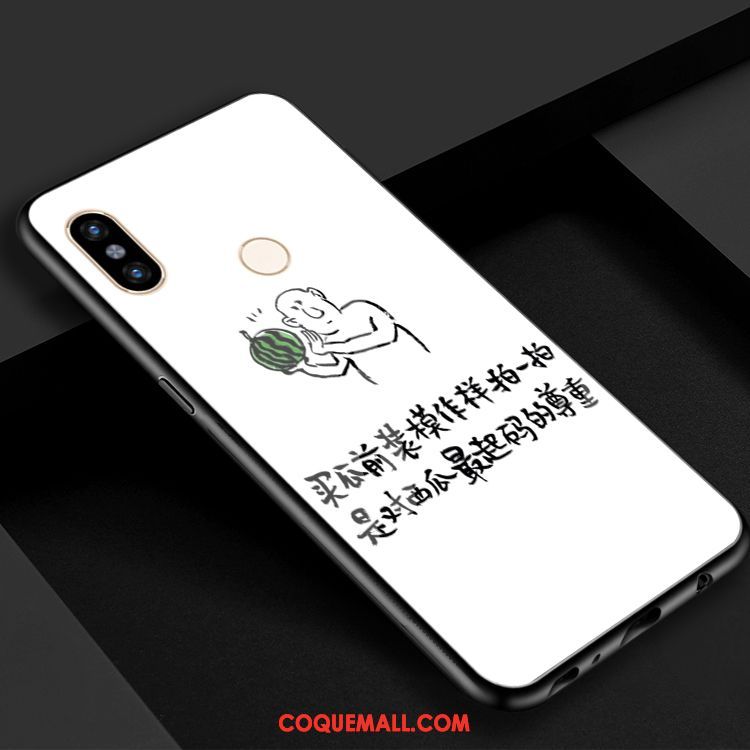 Étui Xiaomi Redmi S2 Miroir Vert Verre Trempé, Coque Xiaomi Redmi S2 Cool Petit Beige