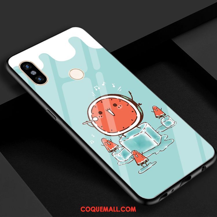 Étui Xiaomi Redmi S2 Miroir Vert Verre Trempé, Coque Xiaomi Redmi S2 Cool Petit Beige