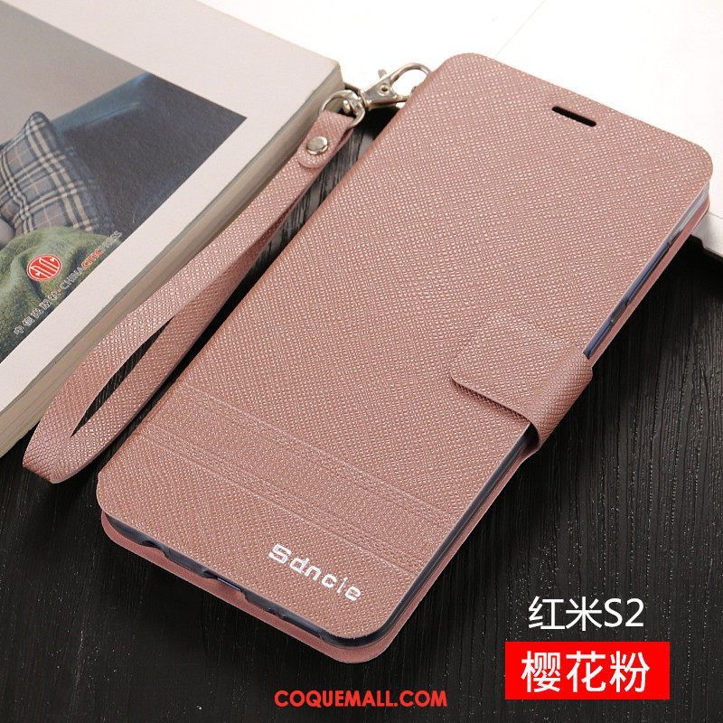 Étui Xiaomi Redmi S2 Or Fluide Doux Petit, Coque Xiaomi Redmi S2 Étui En Cuir Téléphone Portable Beige