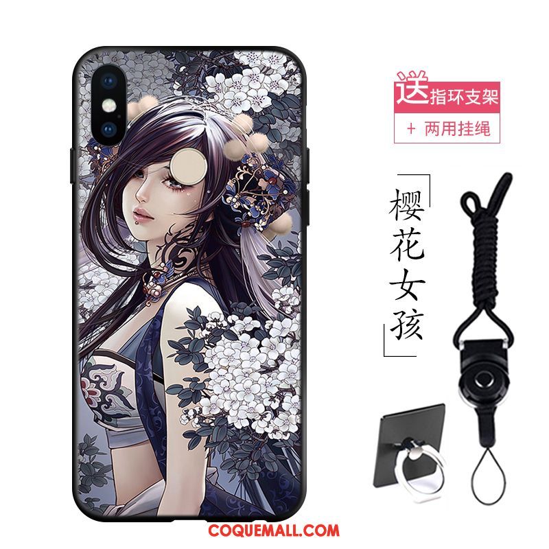 Étui Xiaomi Redmi S2 Personnalité Téléphone Portable Fluide Doux, Coque Xiaomi Redmi S2 Rose Tatouages Beige