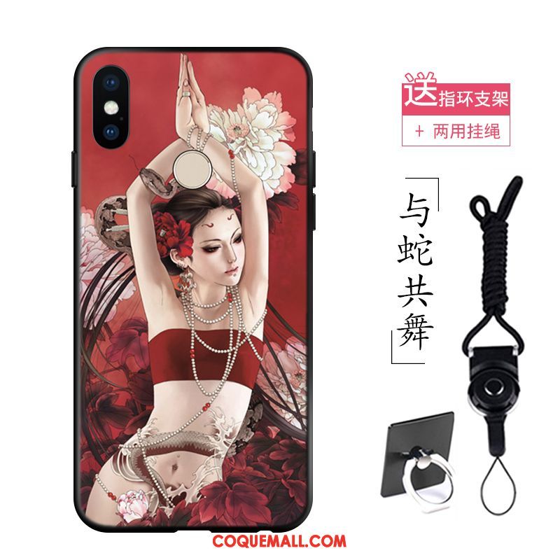 Étui Xiaomi Redmi S2 Personnalité Téléphone Portable Fluide Doux, Coque Xiaomi Redmi S2 Rose Tatouages Beige