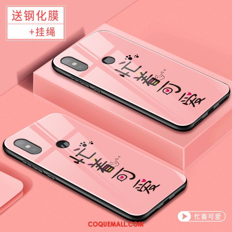 Étui Xiaomi Redmi S2 Personnalité Verre Silicone, Coque Xiaomi Redmi S2 Téléphone Portable Incassable Beige