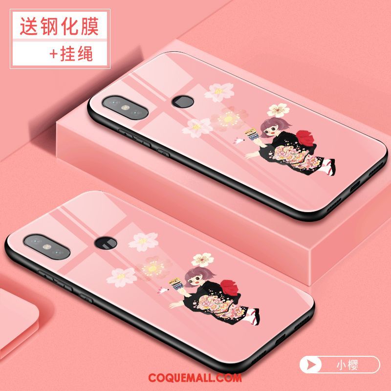 Étui Xiaomi Redmi S2 Personnalité Verre Silicone, Coque Xiaomi Redmi S2 Téléphone Portable Incassable Beige