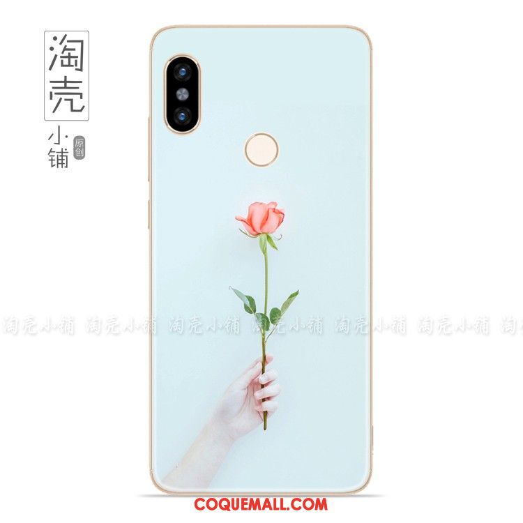 Étui Xiaomi Redmi S2 Petit Silicone Fleur, Coque Xiaomi Redmi S2 Rose Protection Beige