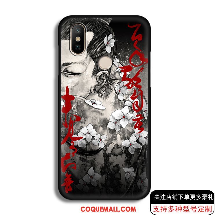 Étui Xiaomi Redmi S2 Petit Style Chinois Noir, Coque Xiaomi Redmi S2 Tendance Tout Compris Beige