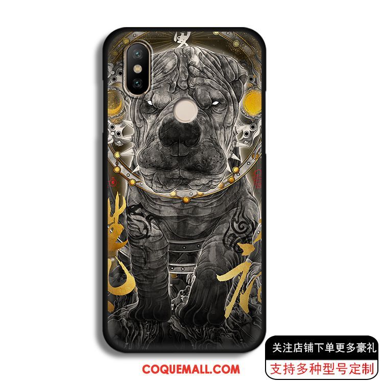 Étui Xiaomi Redmi S2 Petit Style Chinois Noir, Coque Xiaomi Redmi S2 Tendance Tout Compris Beige