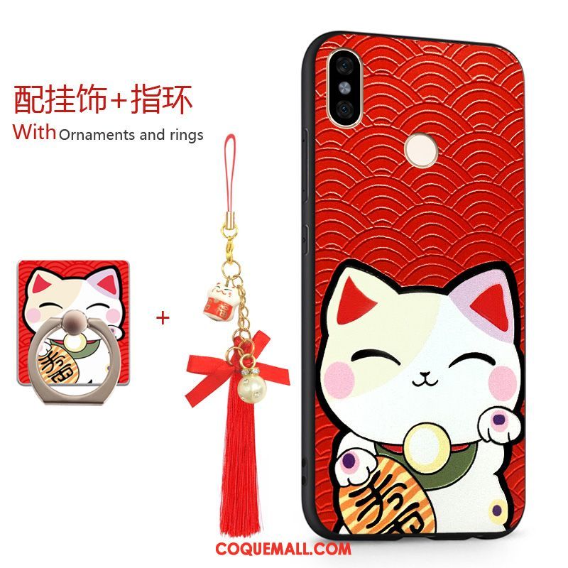 Étui Xiaomi Redmi S2 Protection Fluide Doux Silicone, Coque Xiaomi Redmi S2 Richesse Rouge Beige