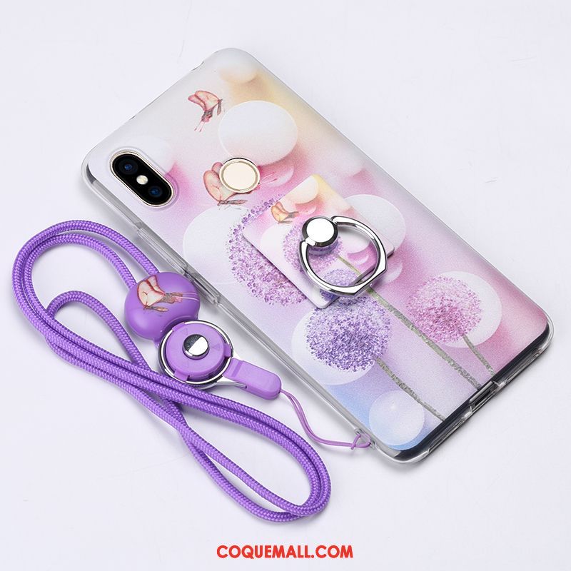 Étui Xiaomi Redmi S2 Protection Fluide Doux Téléphone Portable, Coque Xiaomi Redmi S2 Ornements Suspendus Rouge Beige