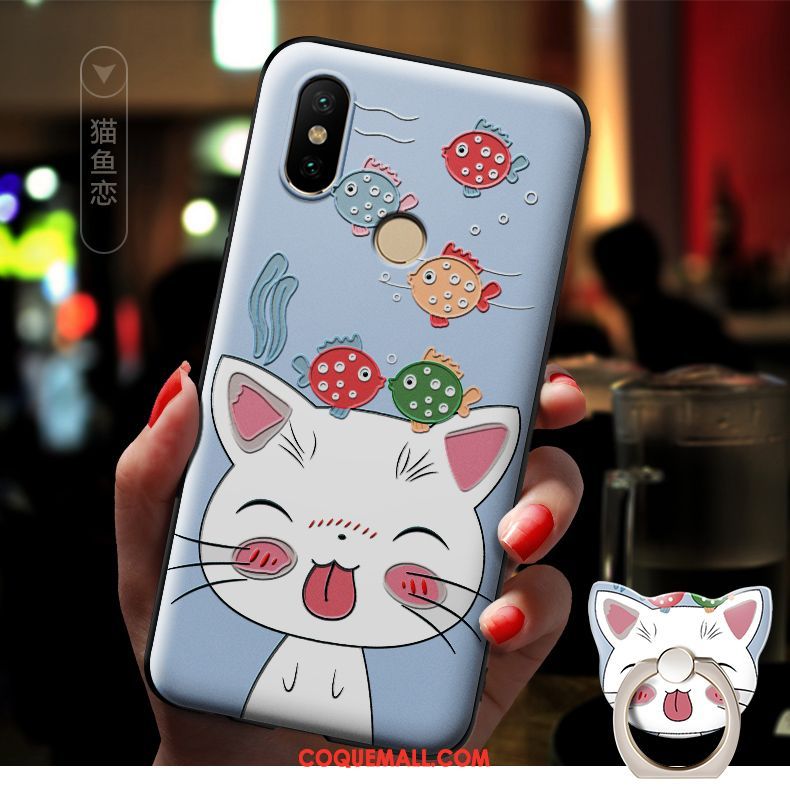 Étui Xiaomi Redmi S2 Rose Dessin Animé Téléphone Portable, Coque Xiaomi Redmi S2 Délavé En Daim Tendance Beige