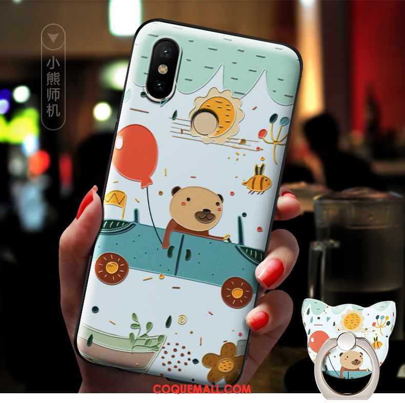 Étui Xiaomi Redmi S2 Rose Dessin Animé Téléphone Portable, Coque Xiaomi Redmi S2 Délavé En Daim Tendance Beige