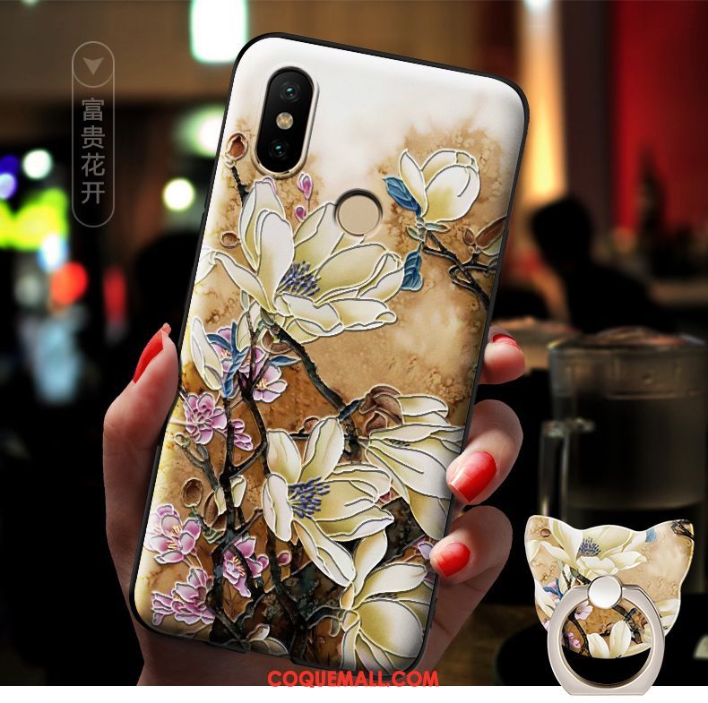 Étui Xiaomi Redmi S2 Rose Dessin Animé Téléphone Portable, Coque Xiaomi Redmi S2 Délavé En Daim Tendance Beige