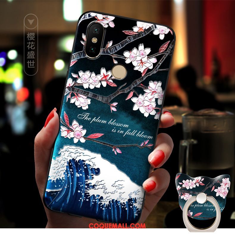 Étui Xiaomi Redmi S2 Rose Dessin Animé Téléphone Portable, Coque Xiaomi Redmi S2 Délavé En Daim Tendance Beige