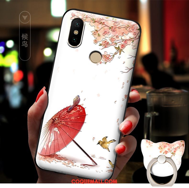 Étui Xiaomi Redmi S2 Rose Dessin Animé Téléphone Portable, Coque Xiaomi Redmi S2 Délavé En Daim Tendance Beige