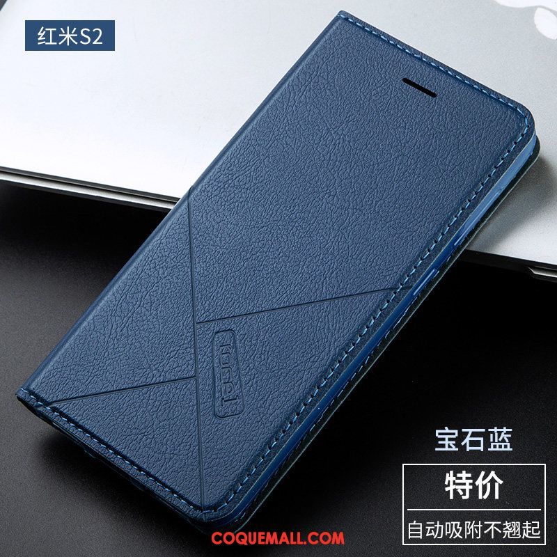 Étui Xiaomi Redmi S2 Rouge Petit Téléphone Portable, Coque Xiaomi Redmi S2 Tout Compris Étui En Cuir Braun Beige