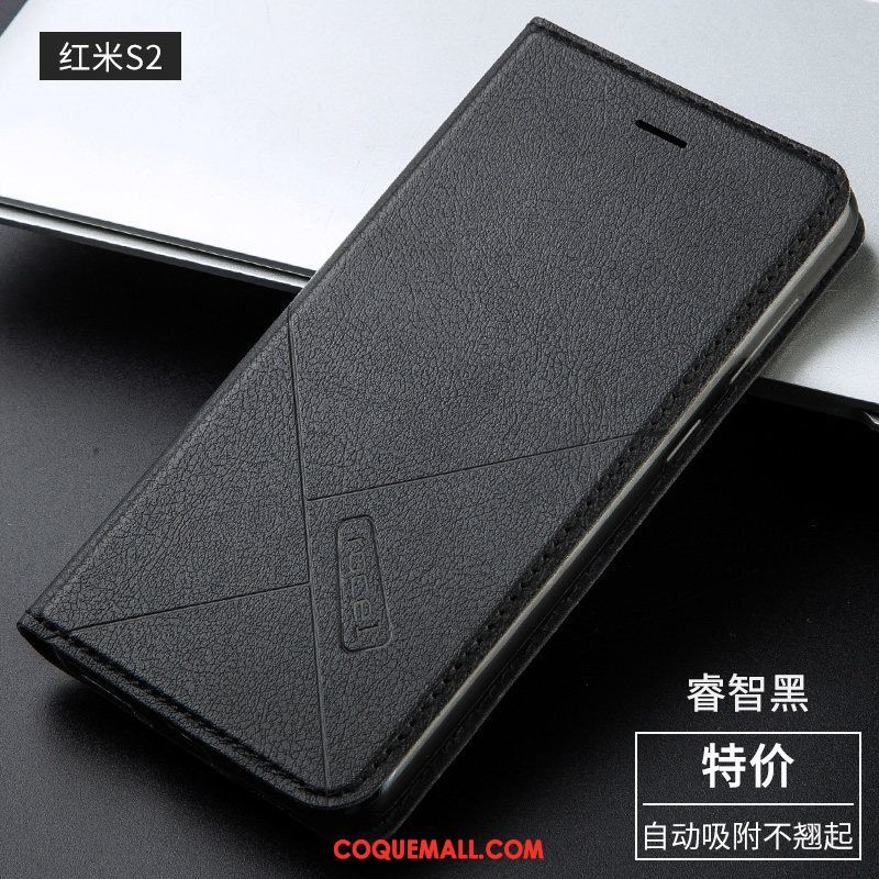 Étui Xiaomi Redmi S2 Rouge Petit Téléphone Portable, Coque Xiaomi Redmi S2 Tout Compris Étui En Cuir Braun Beige