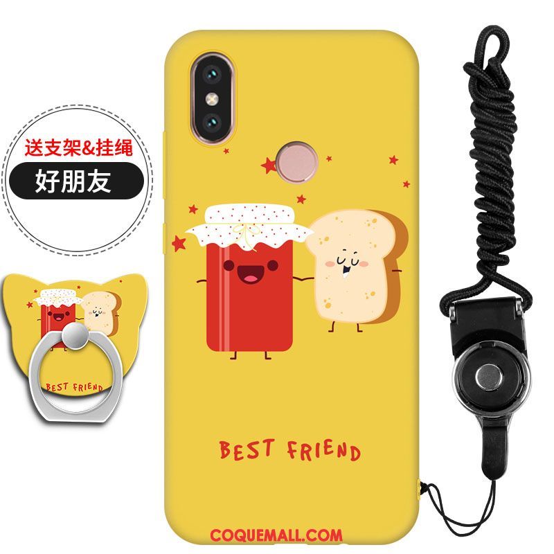 Étui Xiaomi Redmi S2 Tendance Dessin Animé Jaune, Coque Xiaomi Redmi S2 Silicone Créatif Beige