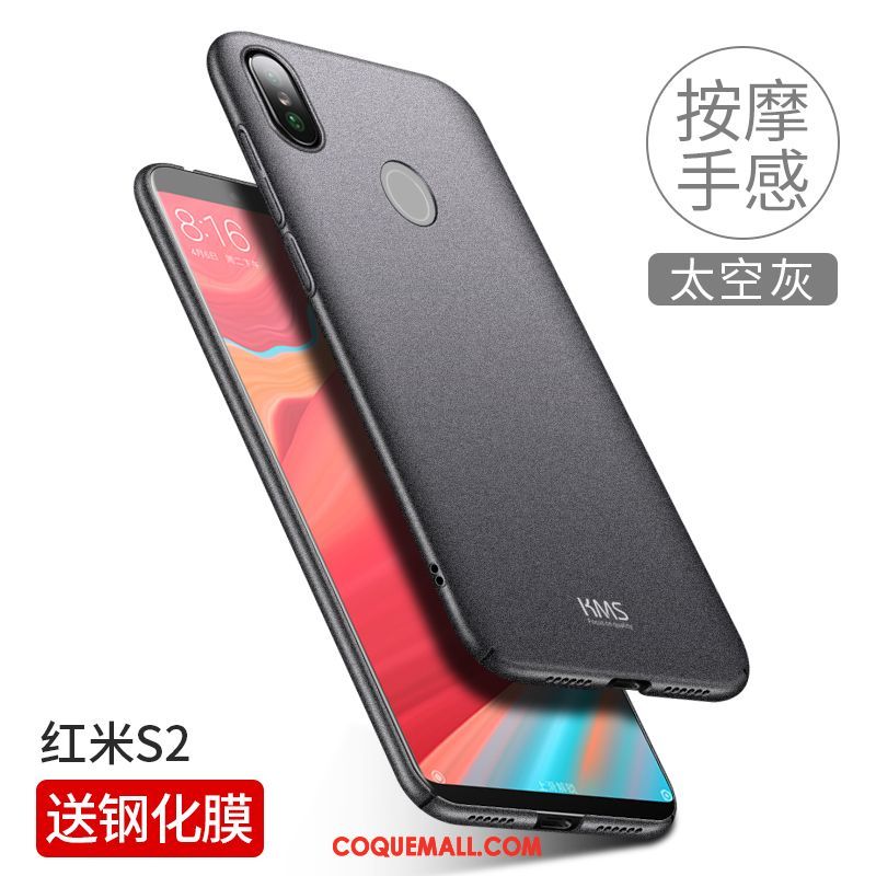 Étui Xiaomi Redmi S2 Tout Compris Très Mince Téléphone Portable, Coque Xiaomi Redmi S2 Tendance Rouge Beige