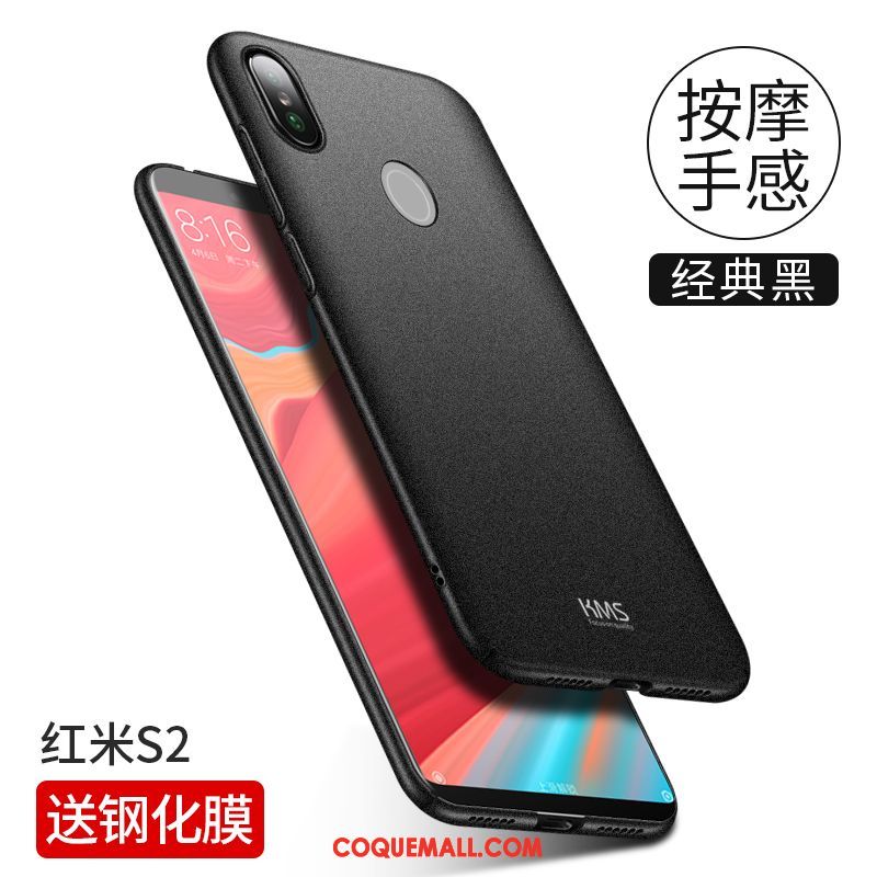 Étui Xiaomi Redmi S2 Tout Compris Très Mince Téléphone Portable, Coque Xiaomi Redmi S2 Tendance Rouge Beige