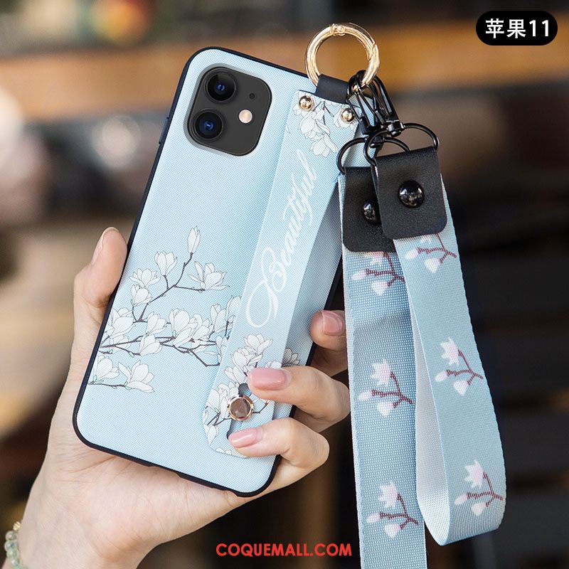 Étui iPhone 11 Bleu Incassable Tout Compris, Coque iPhone 11 Frais Téléphone Portable