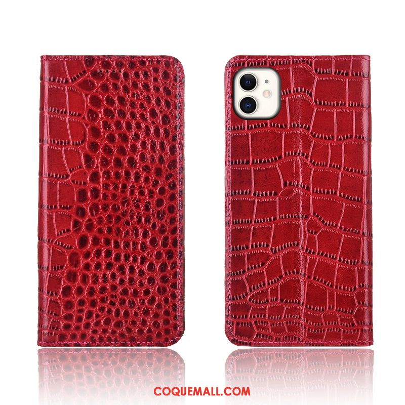 Étui iPhone 11 Créatif Crocodile Protection, Coque iPhone 11 Noir Incassable