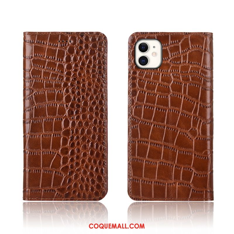 Étui iPhone 11 Créatif Crocodile Protection, Coque iPhone 11 Noir Incassable