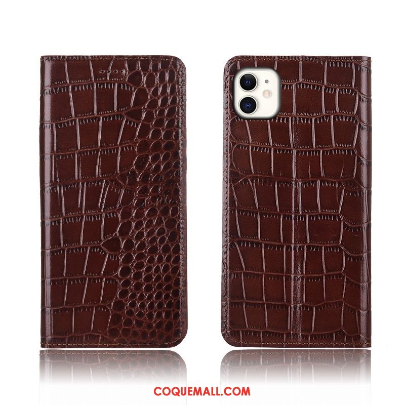 Étui iPhone 11 Créatif Crocodile Protection, Coque iPhone 11 Noir Incassable