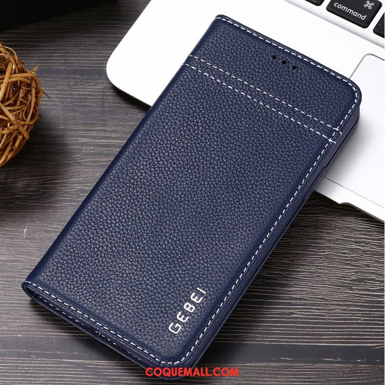 Étui iPhone 11 Cuir Véritable Tout Compris Personnalité, Coque iPhone 11 Téléphone Portable Business