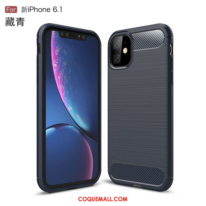 Étui iPhone 11 Fibre Téléphone Portable Antidérapant, Coque iPhone 11 Protection Business