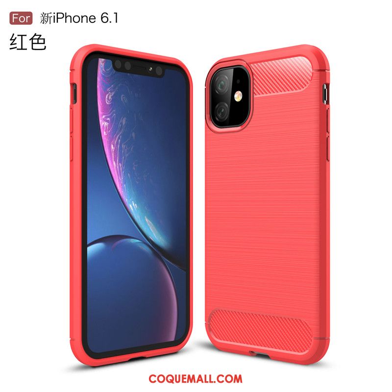 Étui iPhone 11 Fibre Téléphone Portable Antidérapant, Coque iPhone 11 Protection Business