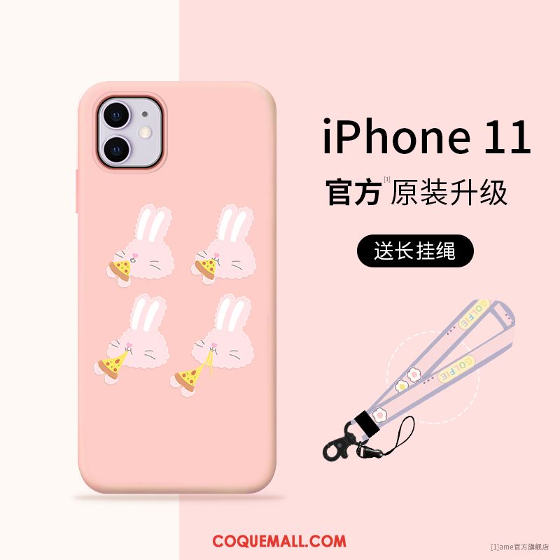 Étui iPhone 11 Nouveau Fluide Doux Téléphone Portable, Coque iPhone 11 Ornements Suspendus Tendance