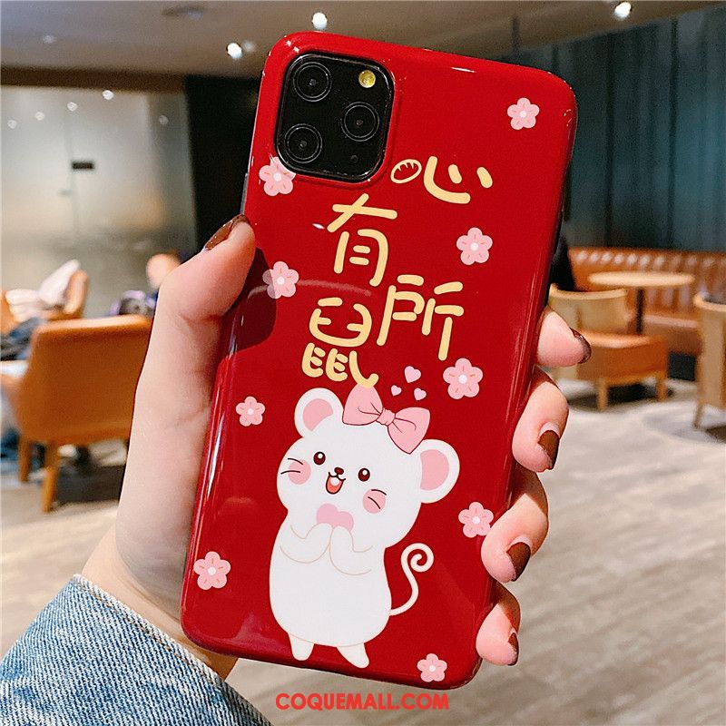 Étui iPhone 11 Pro Créatif Téléphone Portable Nouveau, Coque iPhone 11 Pro Rouge Rat