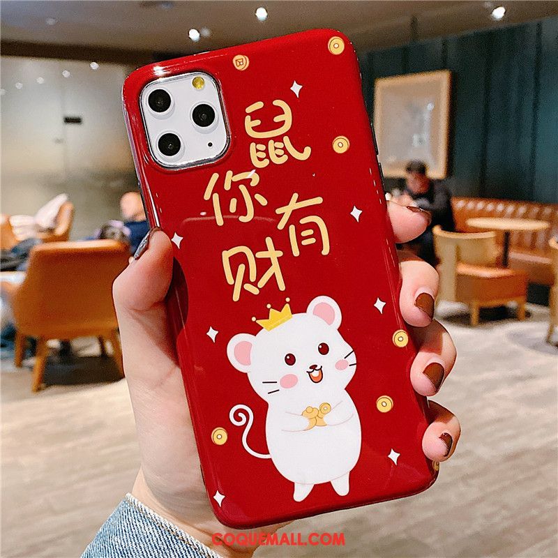 Étui iPhone 11 Pro Créatif Téléphone Portable Nouveau, Coque iPhone 11 Pro Rouge Rat