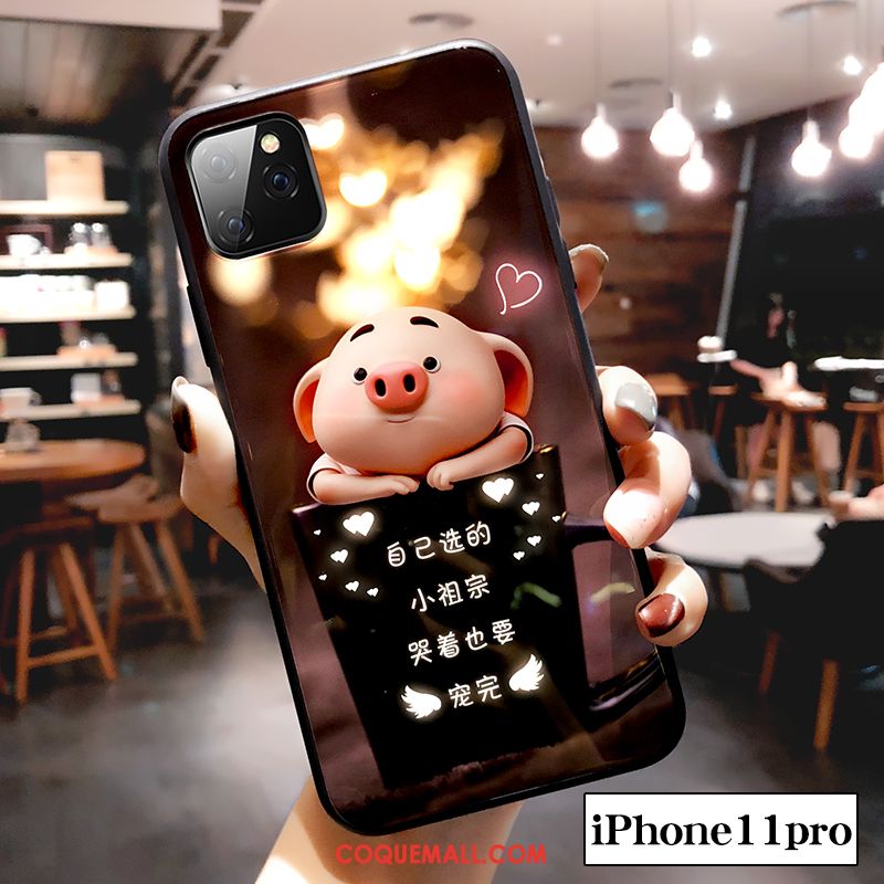 Étui iPhone 11 Pro Dessin Animé Créatif Net Rouge, Coque iPhone 11 Pro Marque De Tendance Amoureux