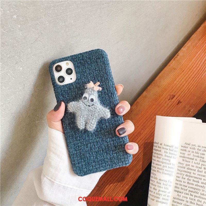 Étui iPhone 11 Pro Fluide Doux Bleu Protection, Coque iPhone 11 Pro Silicone Peluche