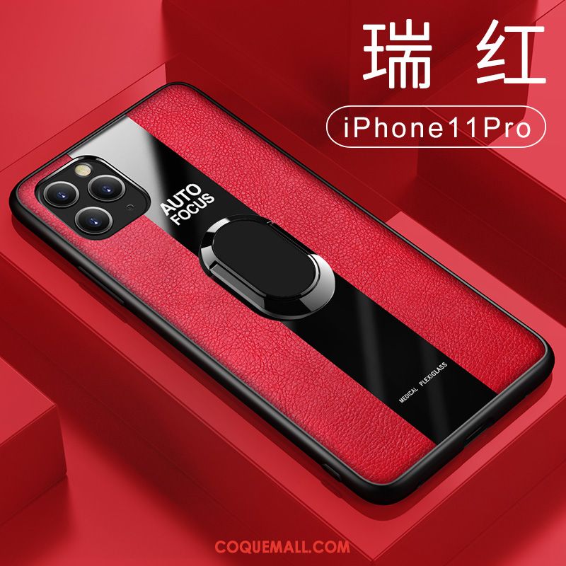 Étui iPhone 11 Pro Incassable Anneau Business, Coque iPhone 11 Pro Noir Tout Compris