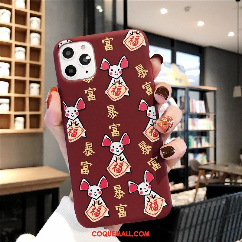 Étui iPhone 11 Pro Incassable Dessin Animé Rat, Coque iPhone 11 Pro Nouveau Téléphone Portable