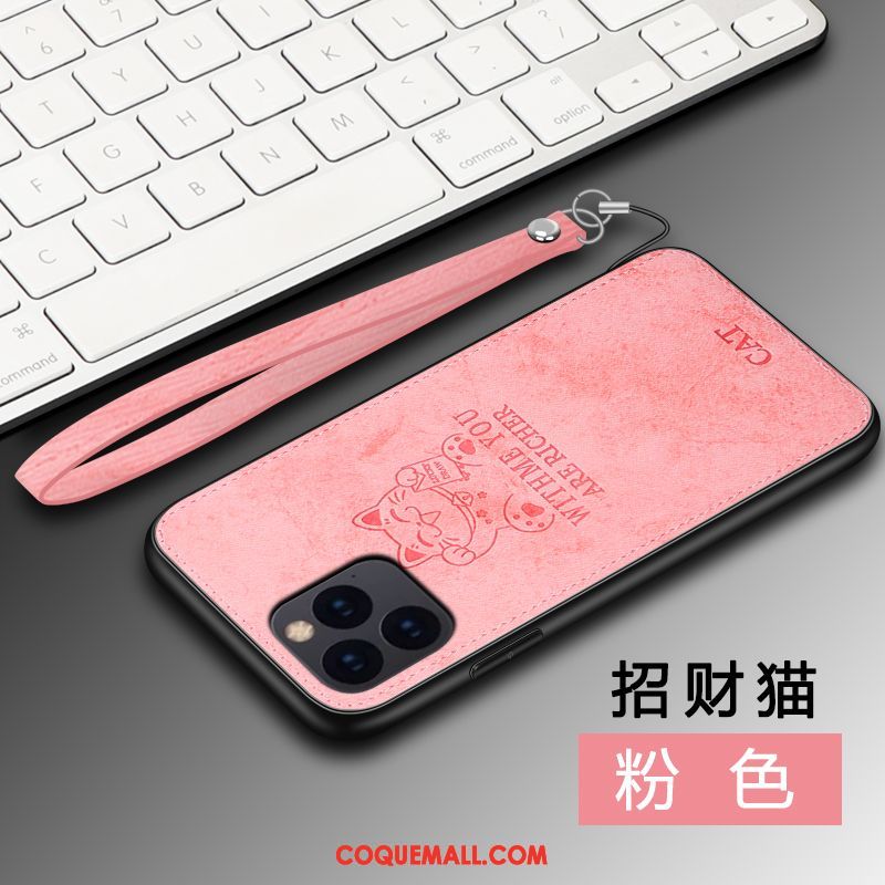 Étui iPhone 11 Pro Marque De Tendance Délavé En Daim Nouveau, Coque iPhone 11 Pro Incassable Modèle Fleurie