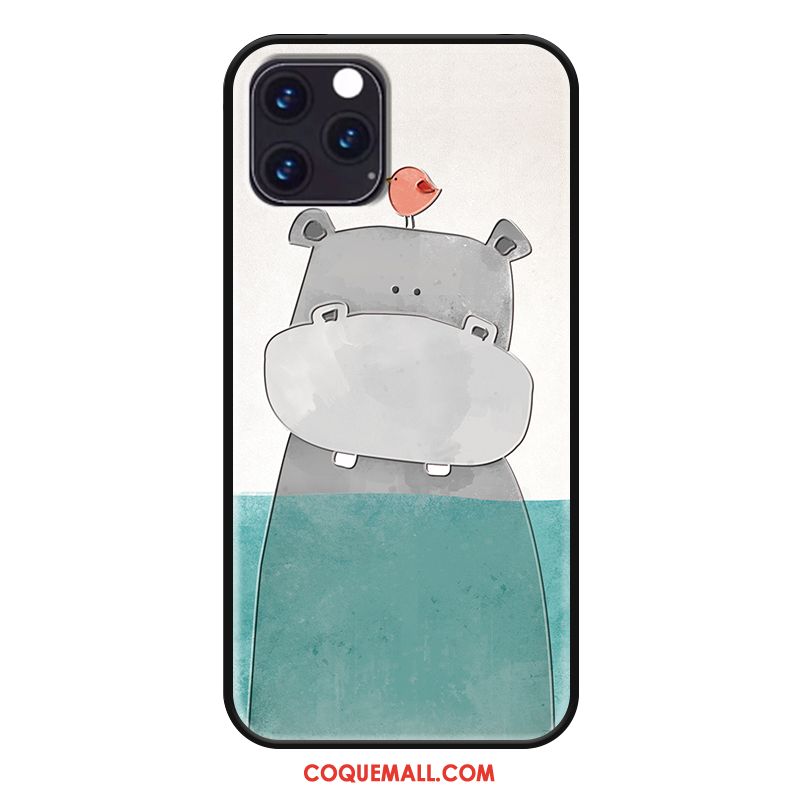 Étui iPhone 11 Pro Max Amoureux Charmant Silicone, Coque iPhone 11 Pro Max Bleu Dessin Animé